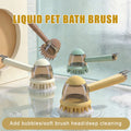 SHEDMEND 2-in-1 Bath Brush — Shampoo Dispenser & Grooming Comb in One Sleek Tool