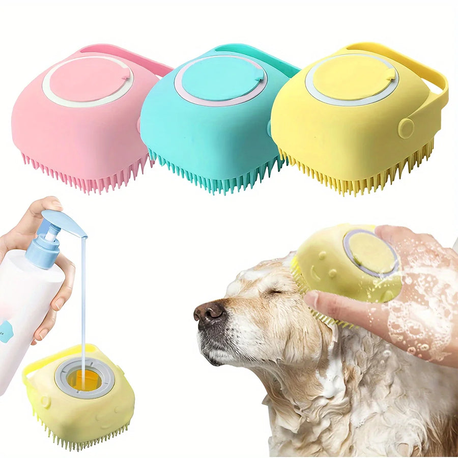 SHEDMEND Massage Bath Brush — Soft Rubber Bristles That Lather, Scrub & Soothe