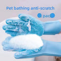 SHEDMEND Grooming Glove — Silicone Bristle Bath Glove Your Pet Will Actually Enjoy