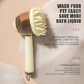 SHEDMEND 2-in-1 Bath Brush — Shampoo Dispenser & Grooming Comb in One Sleek Tool
